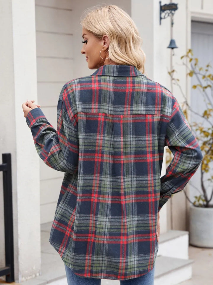 Thalisse – Chemise à Carreaux Boutonnée