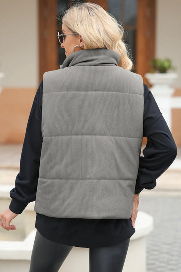 Arlisse Zip-Neck Vest Coat