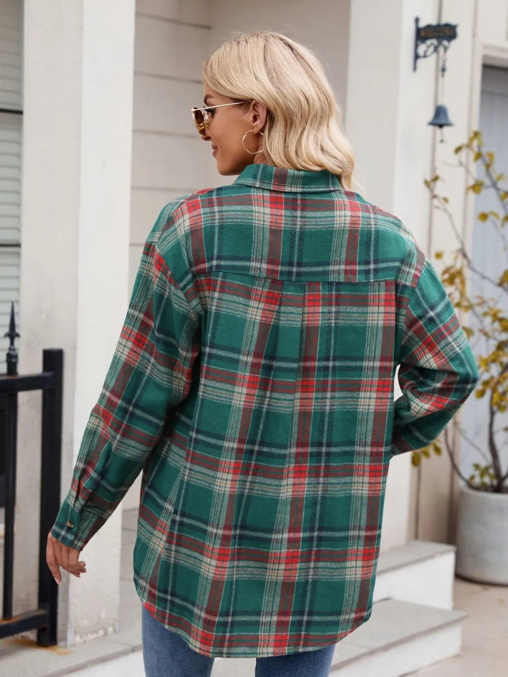Thalisse – Chemise à Carreaux Boutonnée