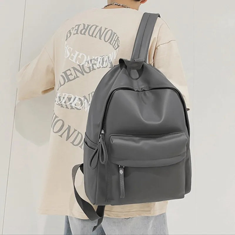 Ashen™ PU Leather Zip Backpack