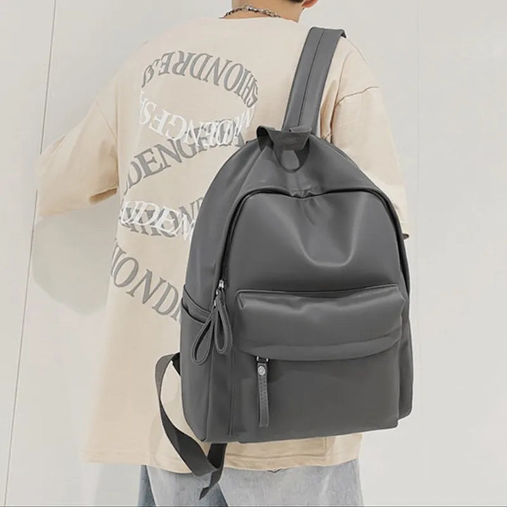 Ashen™ PU Leather Zip Backpack