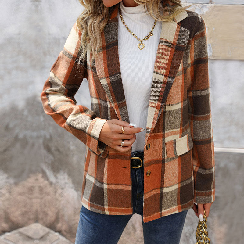Lunvera™ Plaid Vintage Blazer