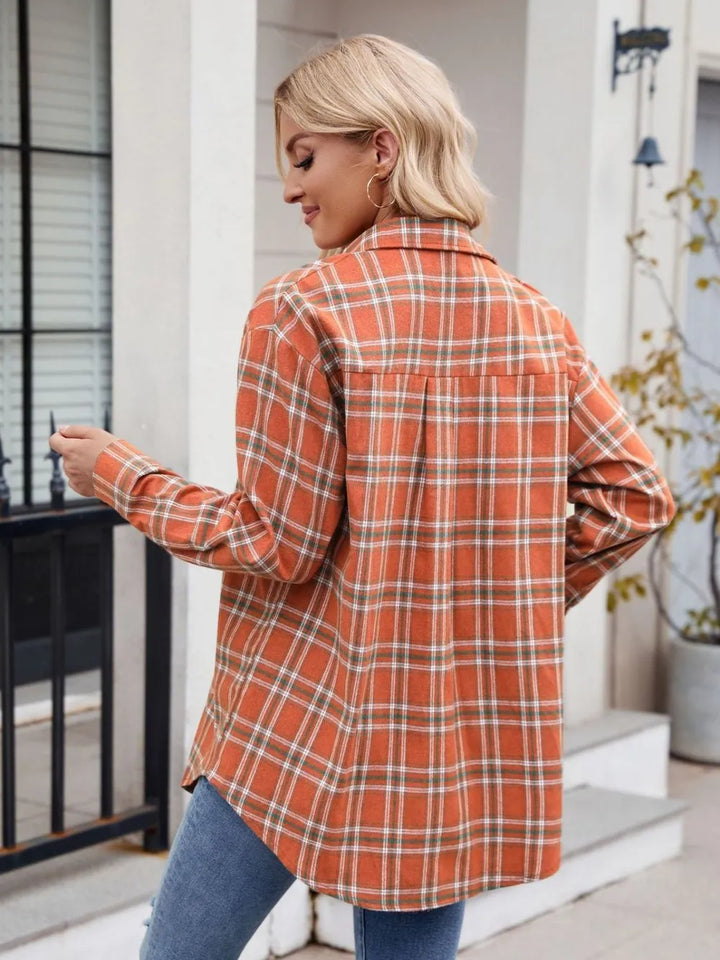 Thalisse – Chemise à Carreaux Boutonnée