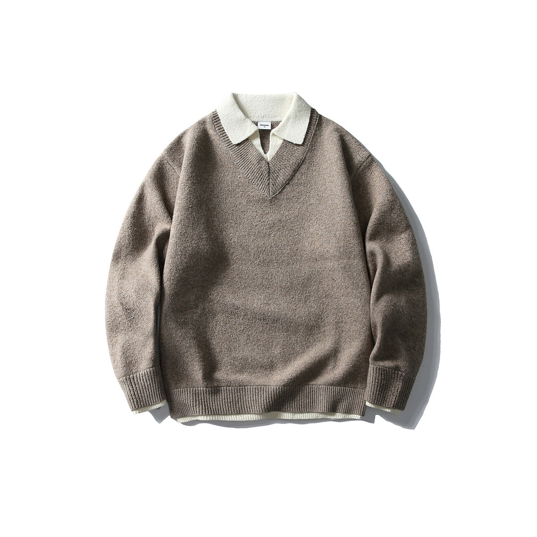 Davor Men’s Mock-Layer Sweater