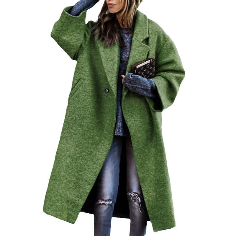 Eldra™ Women’s Long Woolen Coat