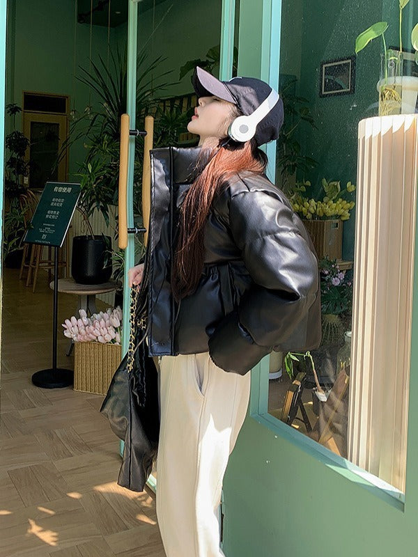 Calvera™ Quilted PU Parka Jacket