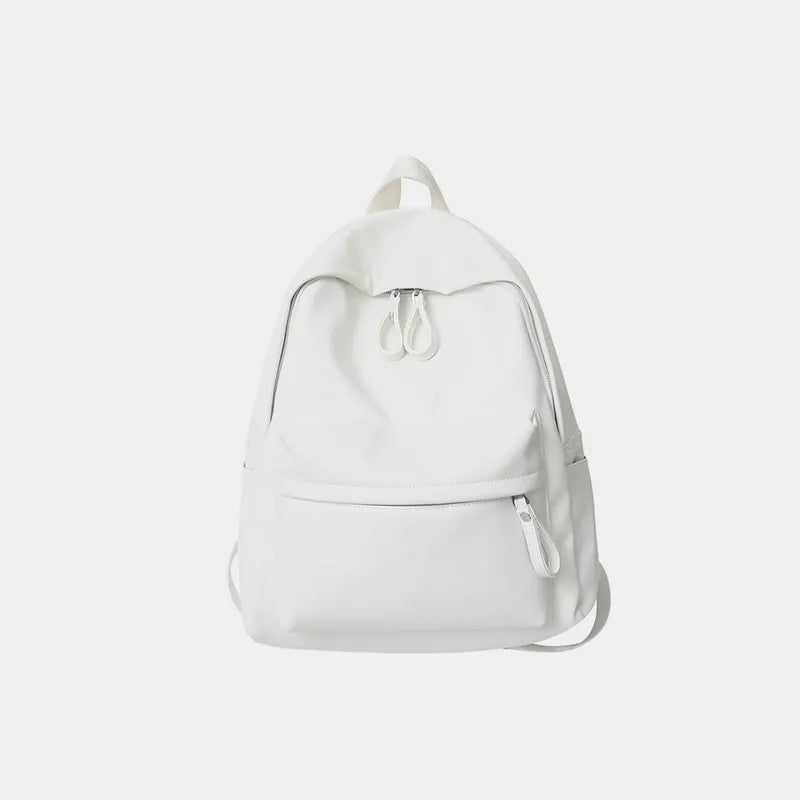 Ashen™ PU Leather Zip Backpack