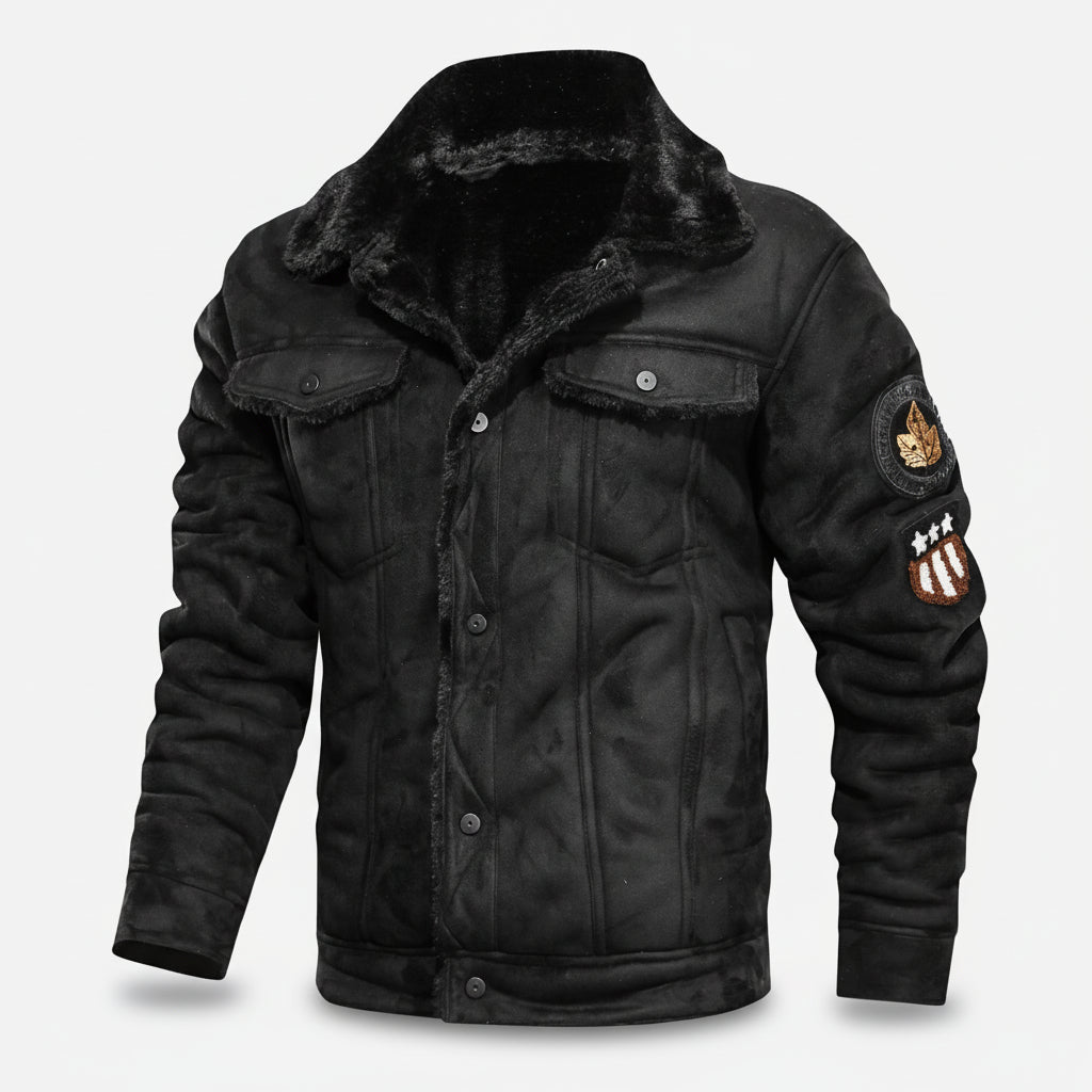 Ravvorn™ Men’s Fleece Leather Jacket