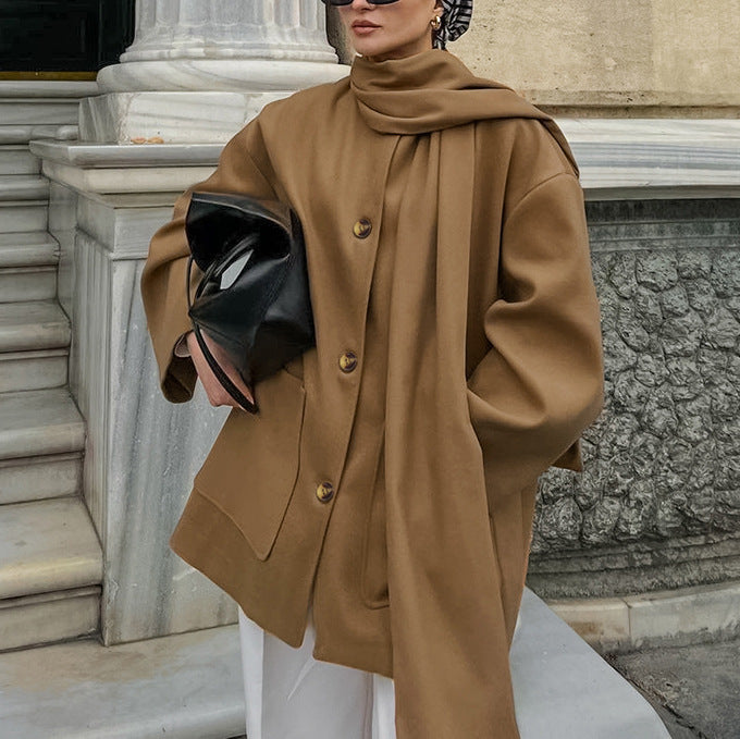 Serenna Drape Trench Coat