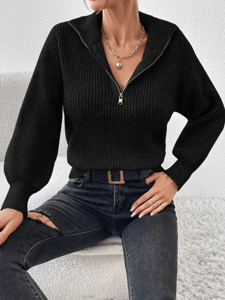 Mirella Half-Zip Relaxed Sweater