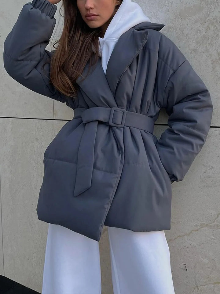 Veluna™ Belted Puffer Coat