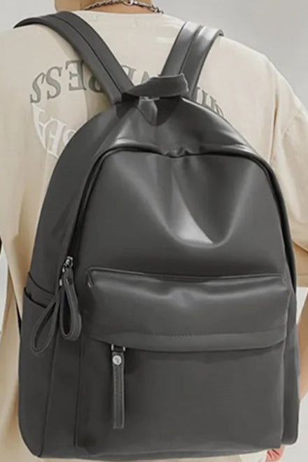 Ashen™ PU Leather Zip Backpack