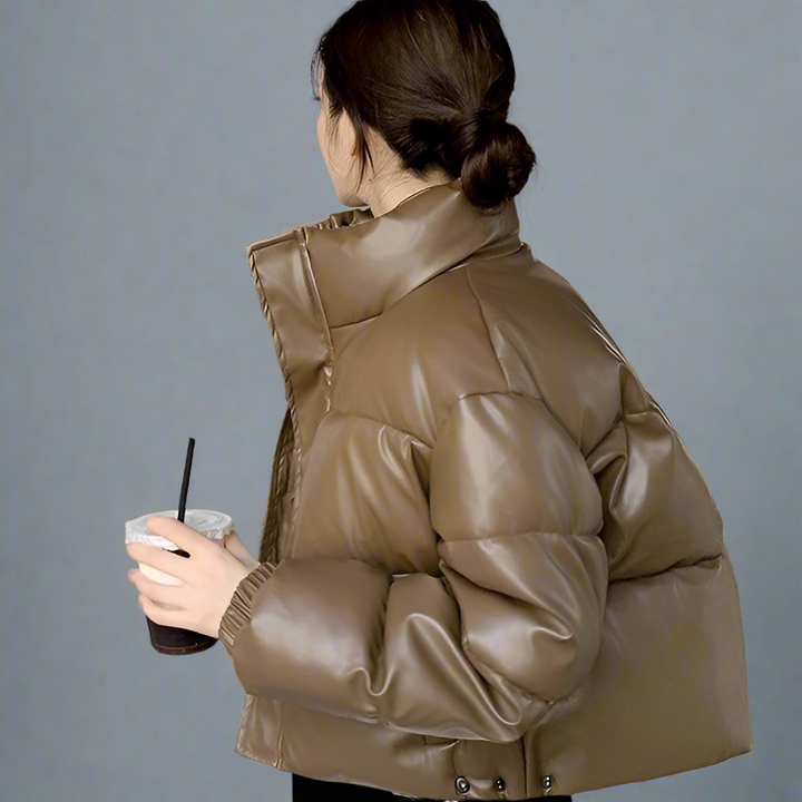 Calvera™ Quilted PU Parka Jacket