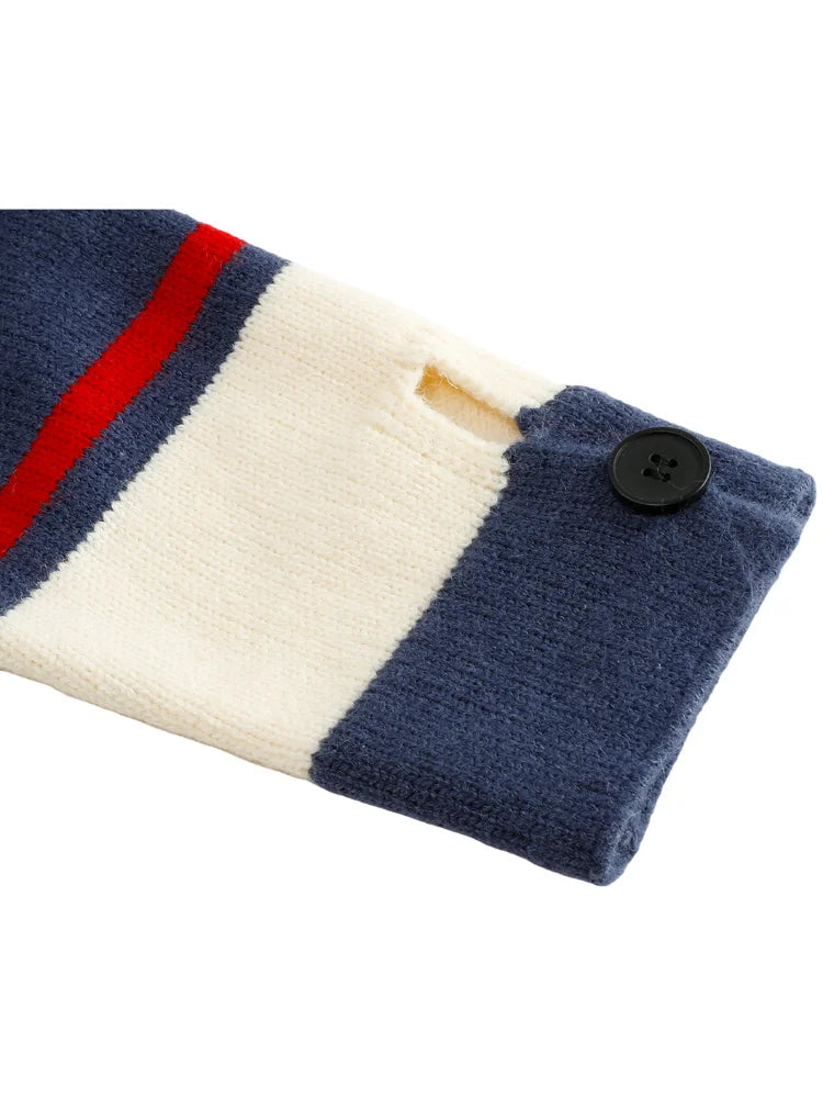 Koria™ Striped Cropped Polo Sweater