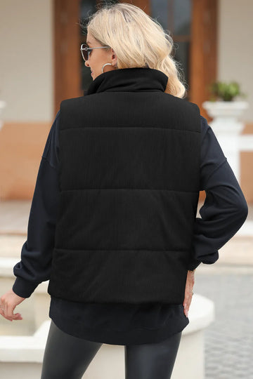 Arlisse Zip-Neck Vest Coat