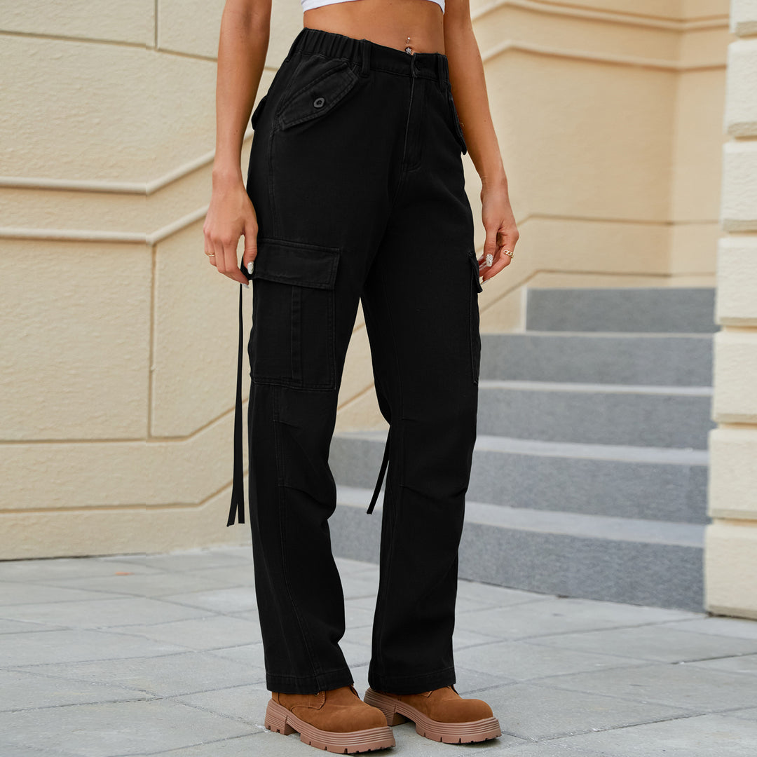 Stravine Street-Tie Denim Pants