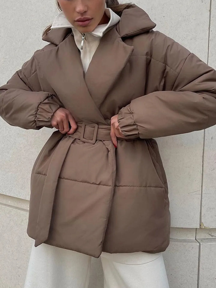 Veluna™ Belted Puffer Coat