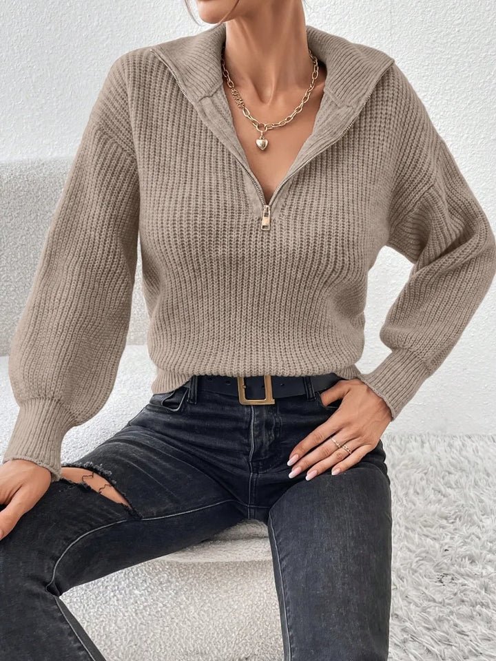 Mirella Half-Zip Relaxed Sweater