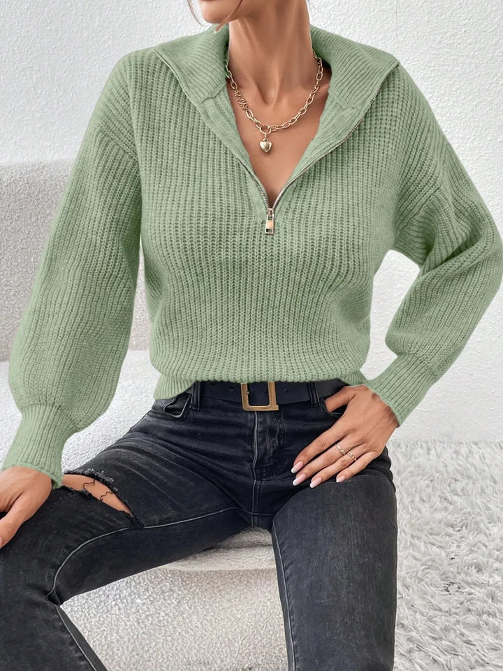 Mirella Half-Zip Relaxed Sweater