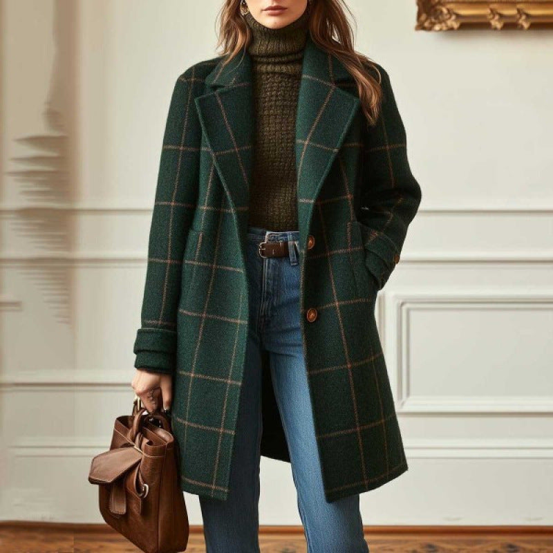 Arvenne Plaid Longline Coat