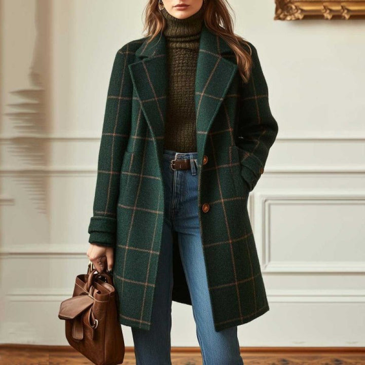 Arvenne Plaid Longline Coat