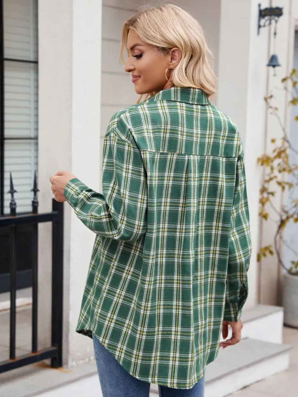 Thalisse – Chemise à Carreaux Boutonnée