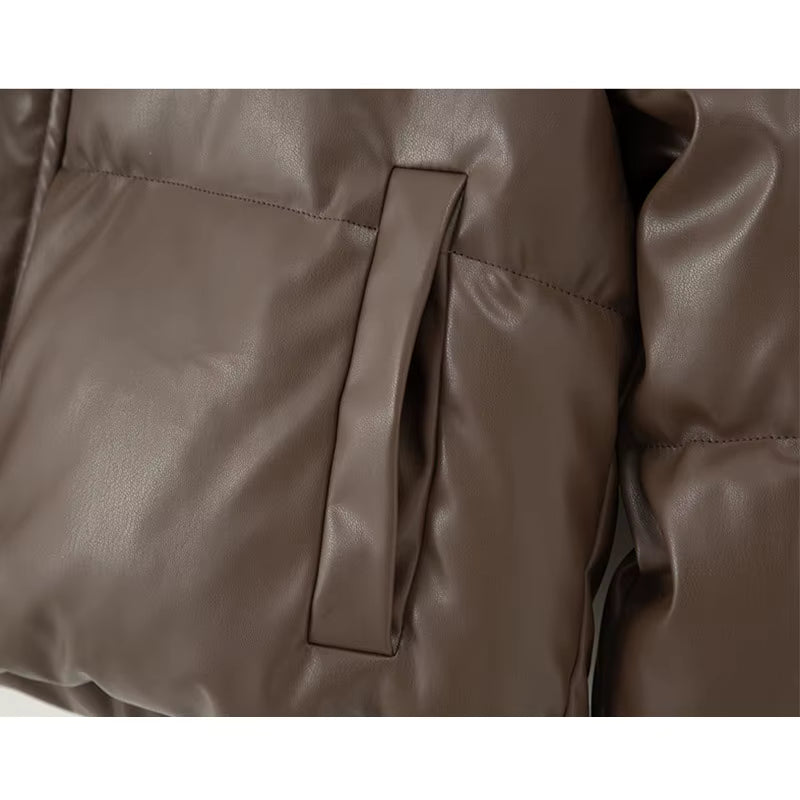 Calvera™ Quilted PU Parka Jacket