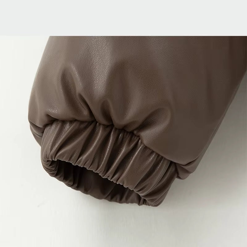 Calvera™ Quilted PU Parka Jacket