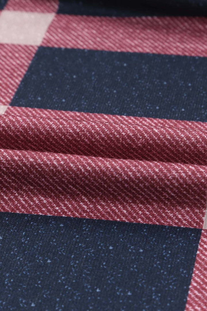 Marvane™ Draped Plaid Cardigan