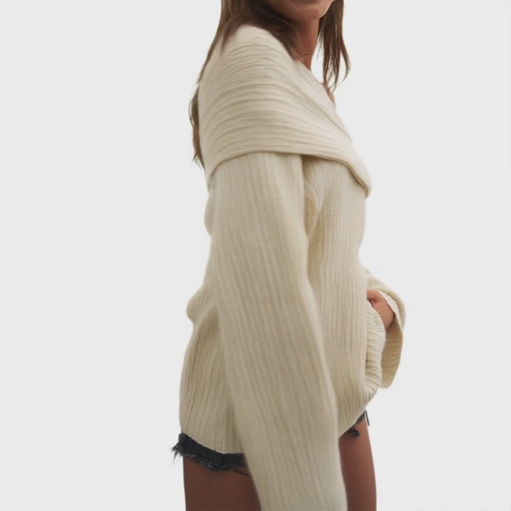 Marleau Off-Shoulder Knit Sweater